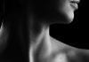 Image of woman looking to left for neck sagging and wrinkles page