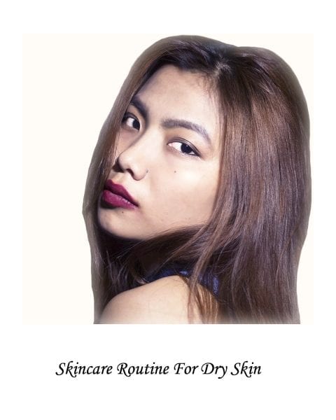 Image of beauty model for skincare routine for dry skin post