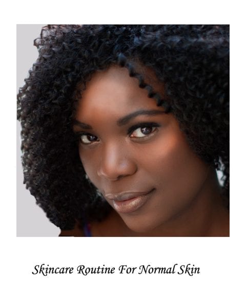 Image of woman with normal skin for skincare routine for normal skin page